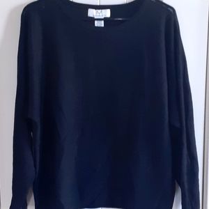 Magaschoni,  Rayon Blend,  Sheer Sleeves Panels, Pullover,  Size Medium